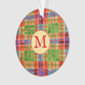 MAC RAE TARTAN AkrylCircle Ornament + Initial (Vorderseite)