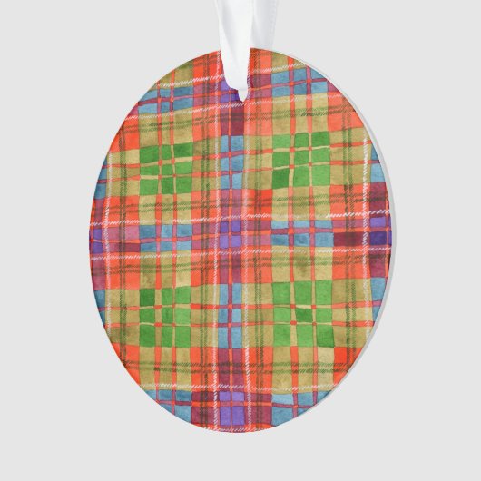 MAC RAE TARTAN Akrylkreislaufverzierung Ornament (Vorderseite)