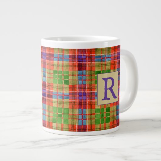MAC RAE TARTAN Big Tasse + Initial (Vorderseite Rechts)