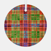 MAC RAE TARTAN Glaszirkel Ornament Aus Glas (Rückseite)