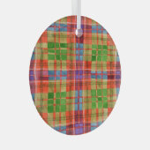 MAC RAE TARTAN Glaszirkel Ornament Aus Glas (Vorderseite Rechts)