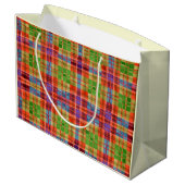 MAC RAE TARTAN Große Geschenktasche Geschenktüte (Rückseite Schrägansicht)