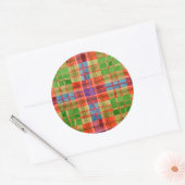 MAC RAE TARTAN Große Round Stickers (Umschlag)