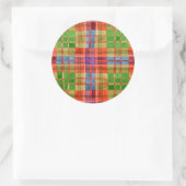 MAC RAE TARTAN Große Round Stickers (Tasche)
