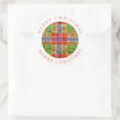 MAC RAE TARTAN Große Rundkleber + Text Runder Aufkleber (Tasche)