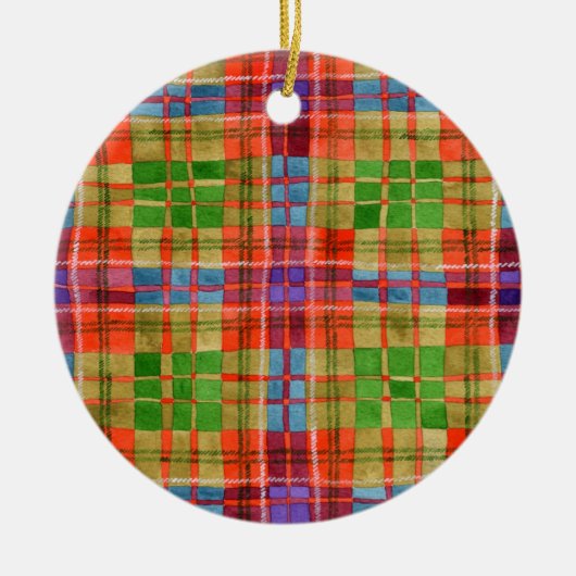 MAC RAE TARTAN Keramik Circle Ornament (Vorne)