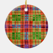 MAC RAE TARTAN Keramik Circle Ornament (Hinten)