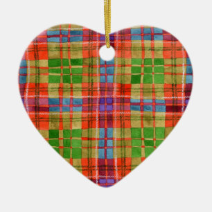 MAC RAE TARTAN Keramik Herzstück Ornament