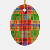 MAC RAE TARTAN Keramik Oval Keramik Ornament (Vorne)