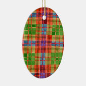 MAC RAE TARTAN Keramik Oval Ornament (Rechts)