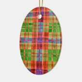 MAC RAE TARTAN Keramik Oval Ornament (Links)