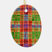 MAC RAE TARTAN Keramik Oval Ornament (Hinten)