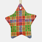 MAC RAE TARTAN Keramik Star Ornament (Links)