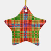 MAC RAE TARTAN Keramik Star Ornament (Hinten)