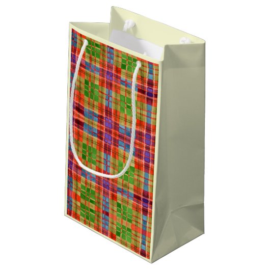 MAC RAE TARTAN Kleine Geschenktasche Kleine Geschenktüte (Rückseite Schrägansicht)
