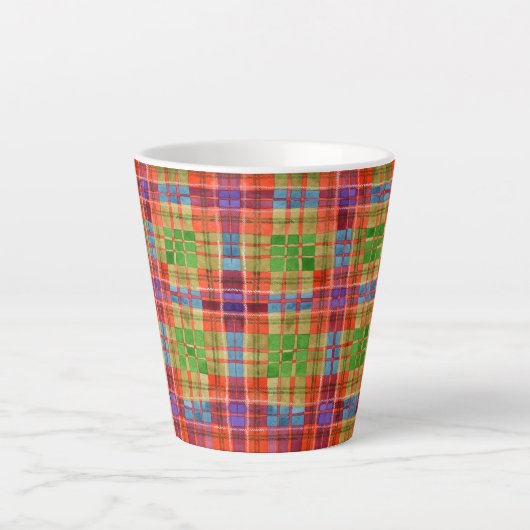 MAC RAE TARTAN Latte Tasse (Vorderseite)