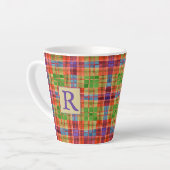 MAC RAE TARTAN Latte Tasse + Text (Linke Ecke)