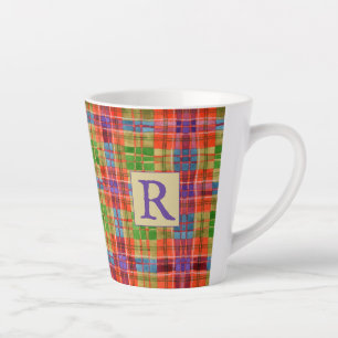 MAC RAE TARTAN Latte Tasse + Text