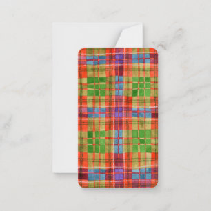 MAC RAE TARTAN Lesezeichen - 3,5 x 2 Karte