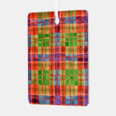 MAC RAE TARTAN Metal Square Ornament Aus Metall (Vorderseite links)