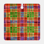 MAC RAE TARTAN Metal Square Ornament Aus Metall (Rückseite)