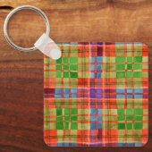 MAC RAE TARTAN Metal Square Schlüsselanhänger (Vorderseite)