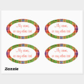 MAC RAE TARTAN Oval Matte Stickers (Blatt)