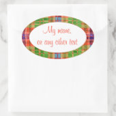 MAC RAE TARTAN Oval Matte Stickers (Tasche)