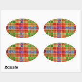 MAC RAE TARTAN Oval Stickers (Blatt)