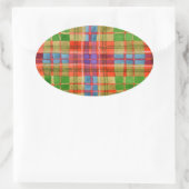MAC RAE TARTAN Oval Stickers (Tasche)