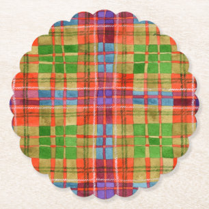 MAC RAE TARTAN Papierservietten in schuppiger Quad Untersetzer