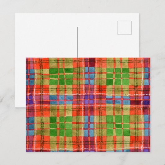 MAC RAE TARTAN Postkarte (Vorne/Hinten)