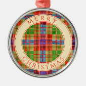 MAC RAE TARTAN Premium Runder Ornament + Text (Vorne)