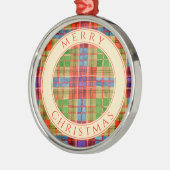 MAC RAE TARTAN Premium Runder Ornament + Text Aus Metall (Links)