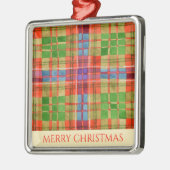 MAC RAE TARTAN Premium Square Ornament + Text (Links)