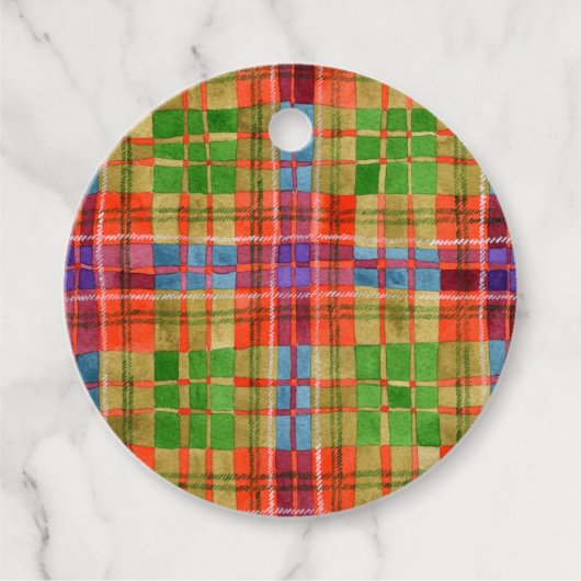 MAC RAE TARTAN Runde Geschenkanhänger (Vorderseite)