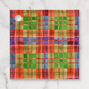 MAC RAE TARTAN Square Gift Tags Geschenkanhänger