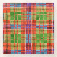 MAC RAE TARTAN Square Glass Untersetzer