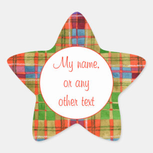 MAC RAE TARTAN Star Matt Sticker
