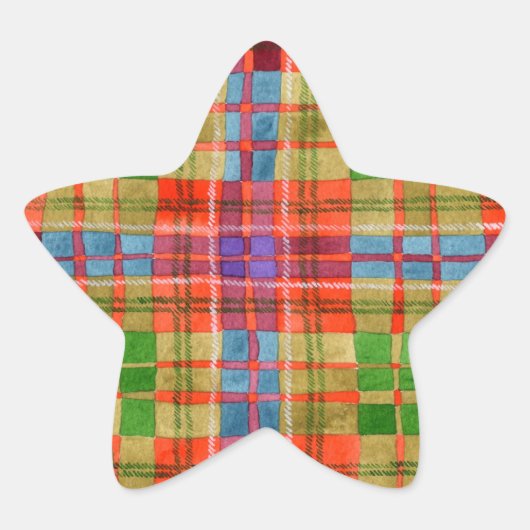 MAC RAE TARTAN Star Stickers (Vorderseite)