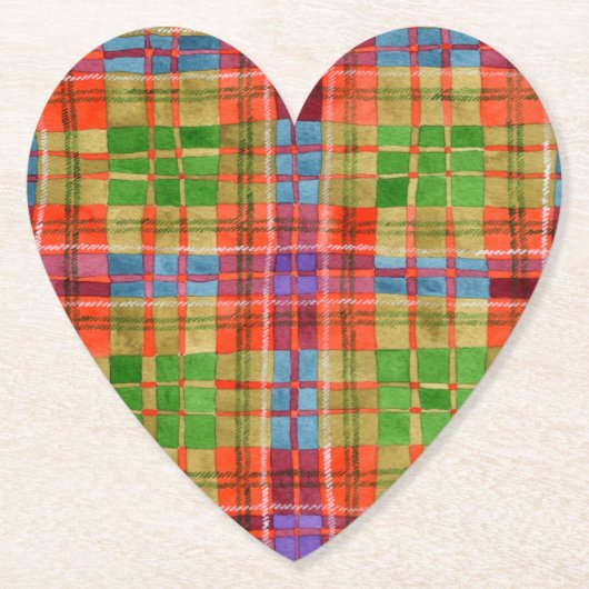 MAC RAE TARTAN Untersetzer von Herzpapier (Vorderseite)