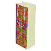 MAC RAE TARTAN Weinbeutel Geschenktüte Für Weinflaschen (Vorderseite Schrägansicht)