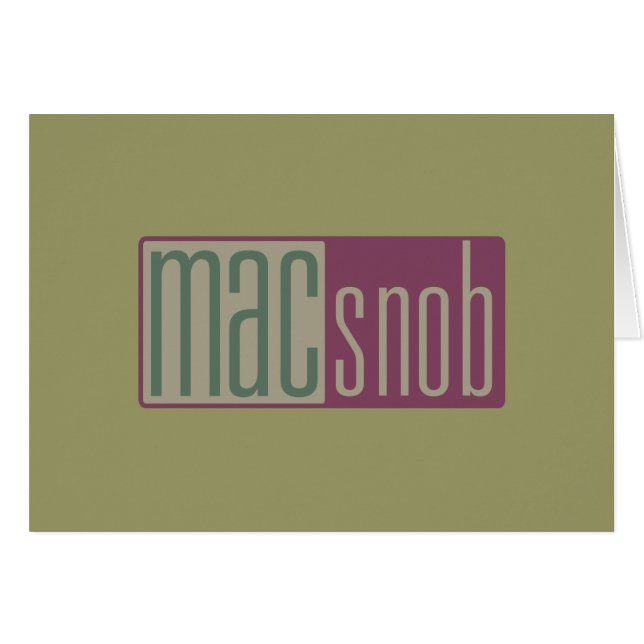 Mac-Snob (Vorderseite (Horizontal))