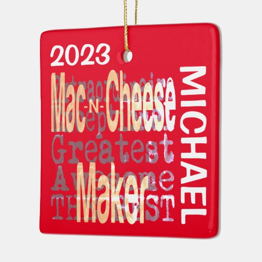 Mac und Cheese Maker Extraordinaire CUSTOM Keramikornament (Links)