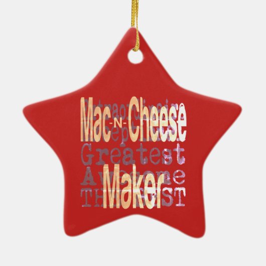 Mac und Cheese Maker Extraordinaire Keramik Ornament (Hinten)