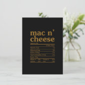Mac und Cheese Nutrition Funny Erntedank Mac N' Einladung (Stehend Vorderseite)