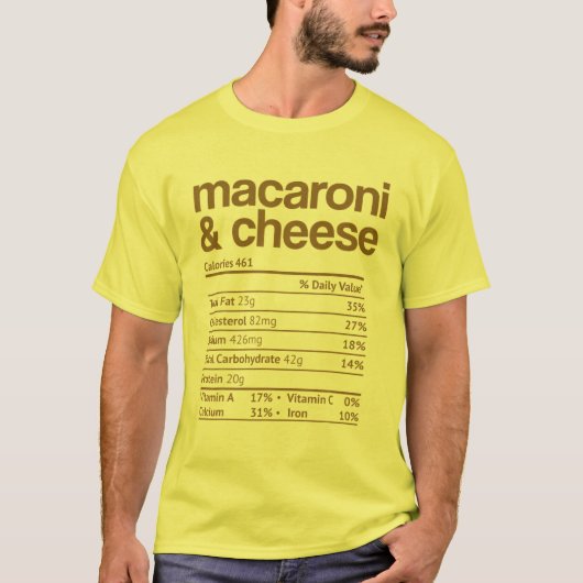 Mac und Cheese Nutrition Funny Erntedank Mac N' T-Shirt (Vorderseite)