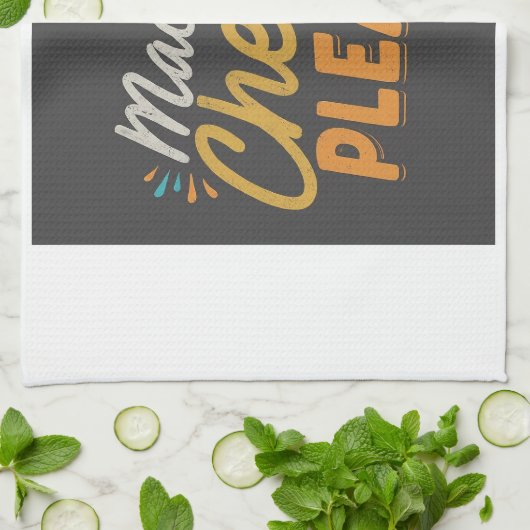 Mac und Käse Bitte Geschirrtuch (Gefaltet)