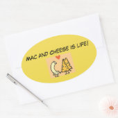 Mac und Käse ist das Leben! Ovaler Aufkleber (Umschlag)