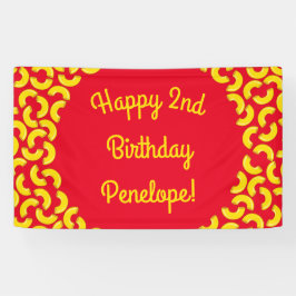 Mac und Käse Kind 1. Geburtstag Party Macaroni Banner